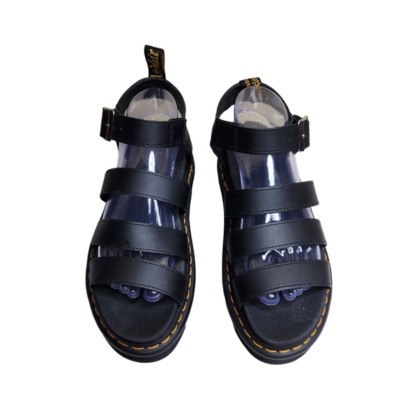 NWOB Dr. Martens Blaire women's black platform strappy leather Sandals Size 8 - Picture 4 of 11